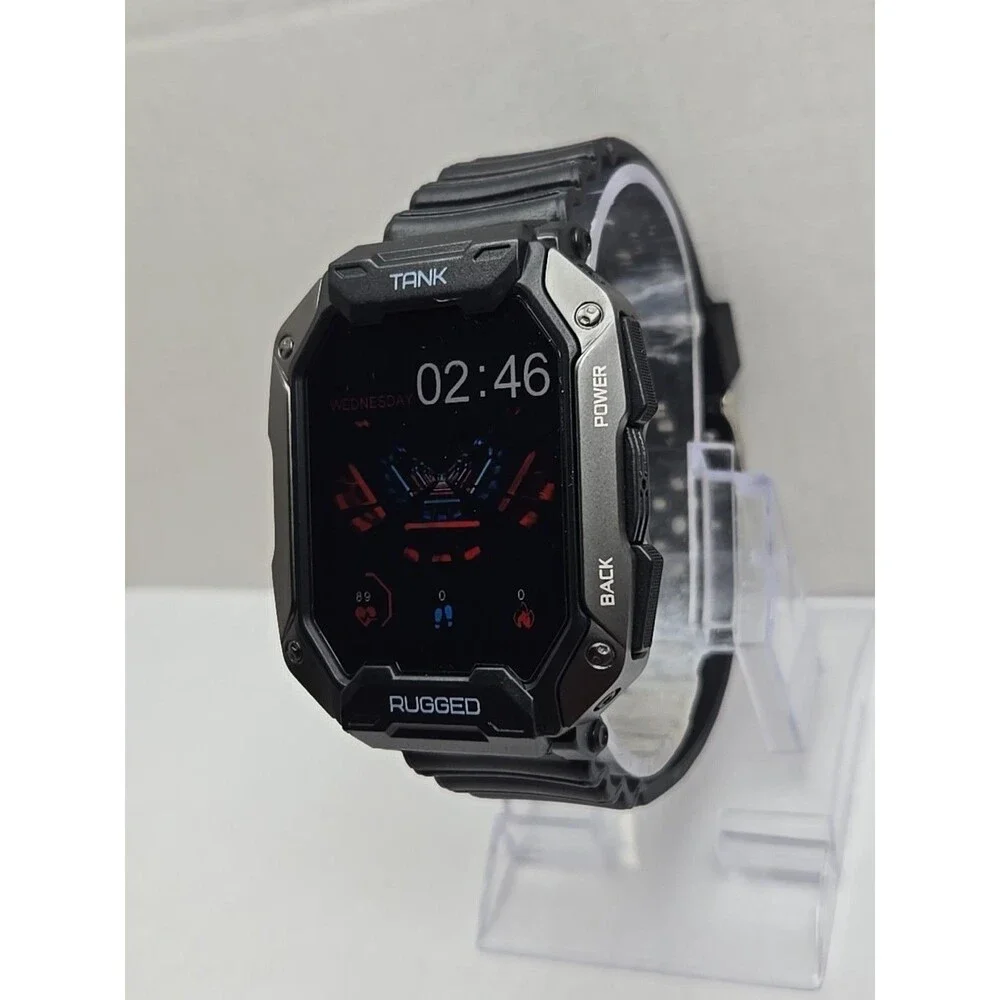 Kospet Tank M1 Pro Rugged Smartwatch Black 5ATM IP69K Fitness Tracker Watch Mens